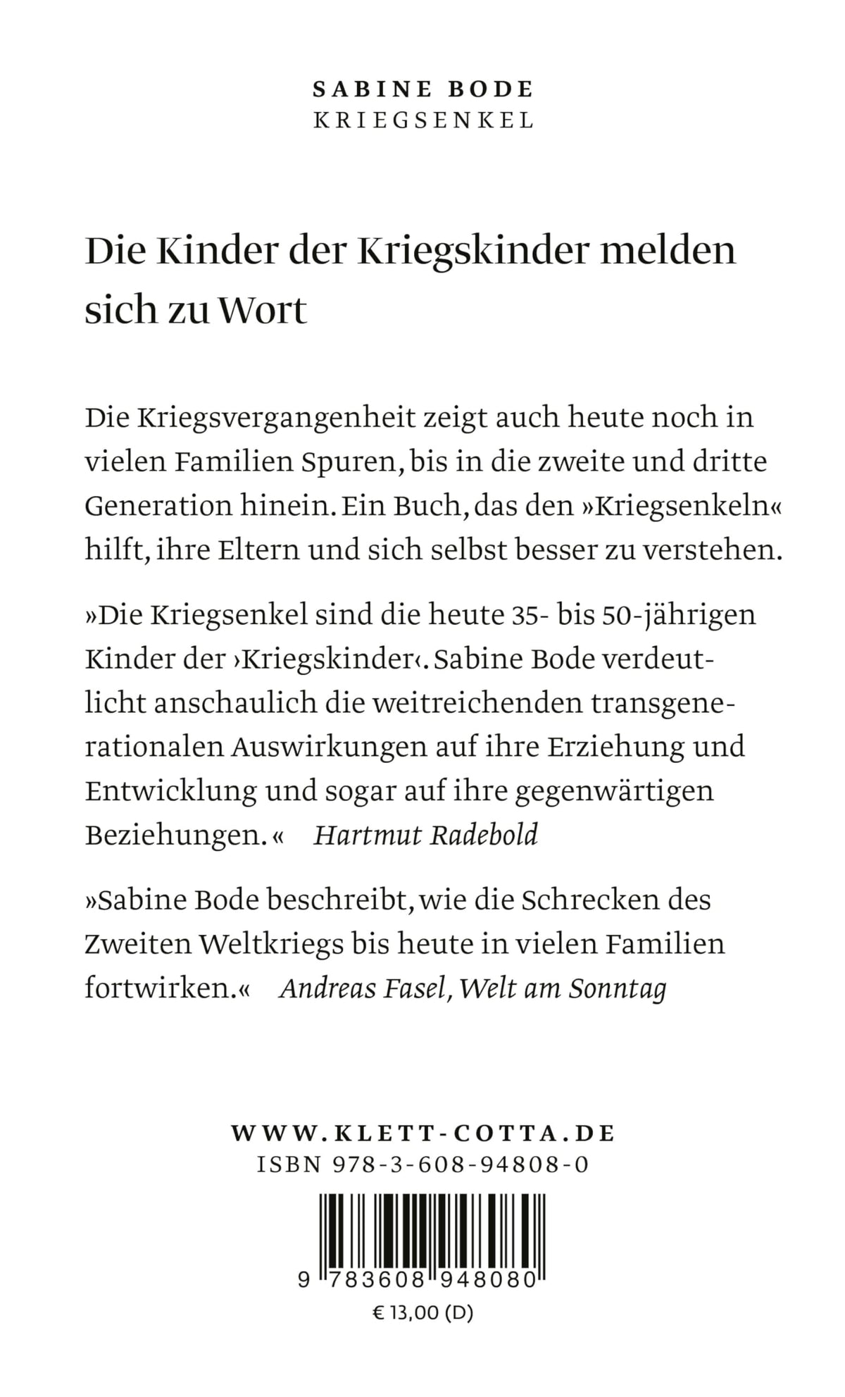 Kriegsenkel: Die Erben der vergessenen Generation
