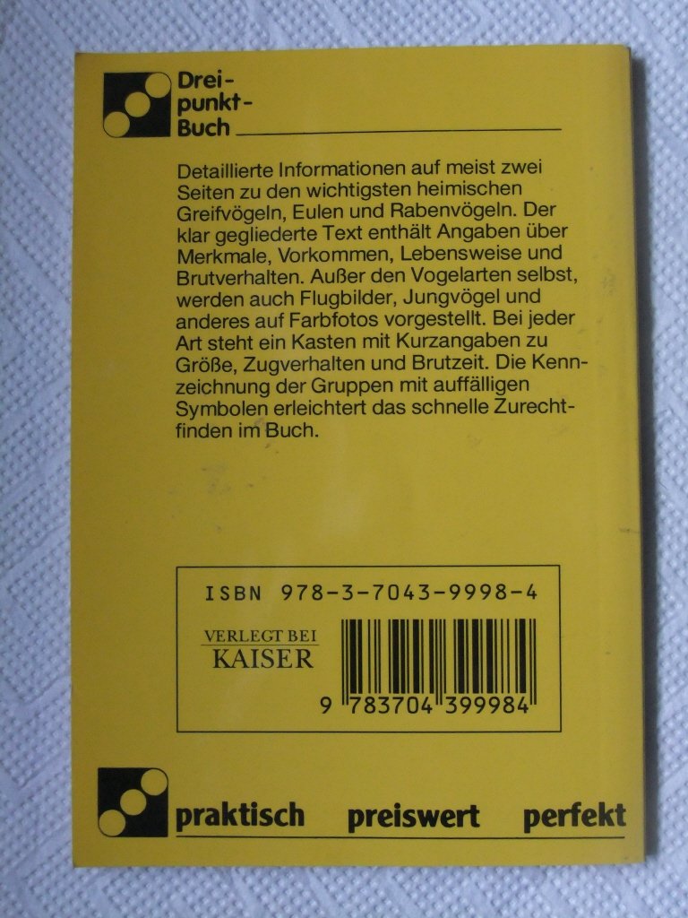 Greifvögel und Eulen: Sowie Rabenvögel (Drei-punkt-Buch)