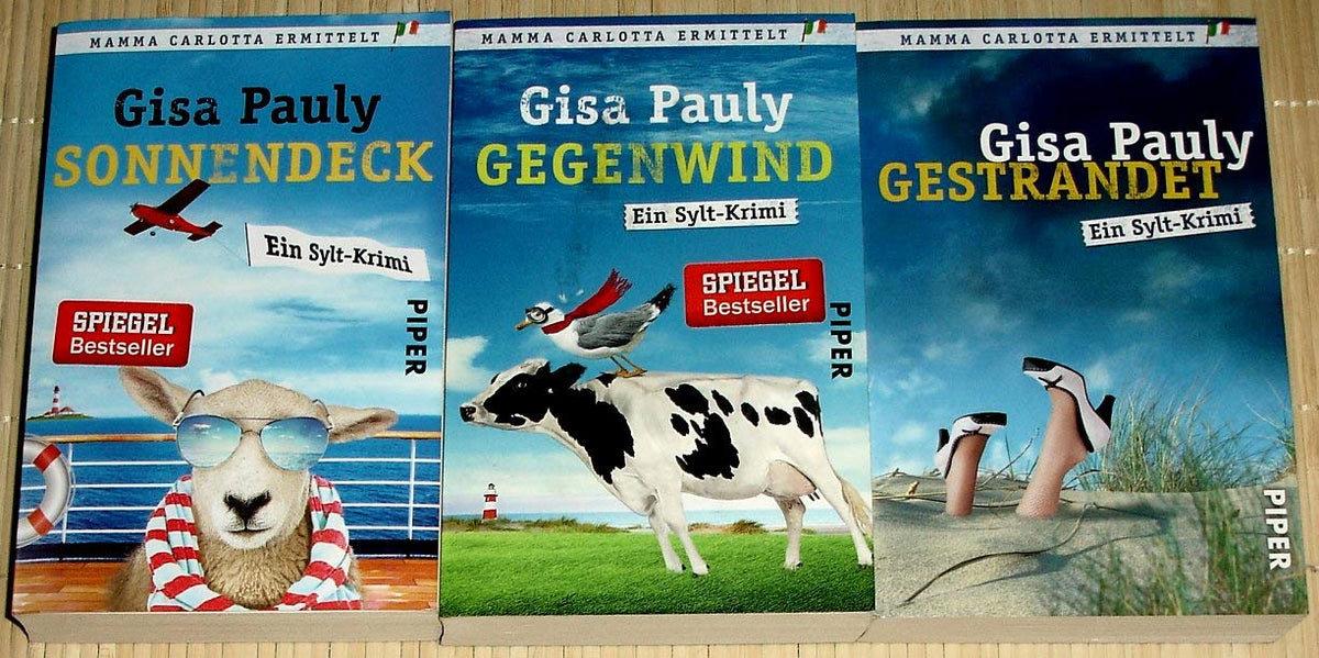 3x Gisela Pauly SYLT-KRIMI - Mamma Carlotta ermittelt - Sonnendeck + Gegenwind + Gestrandet