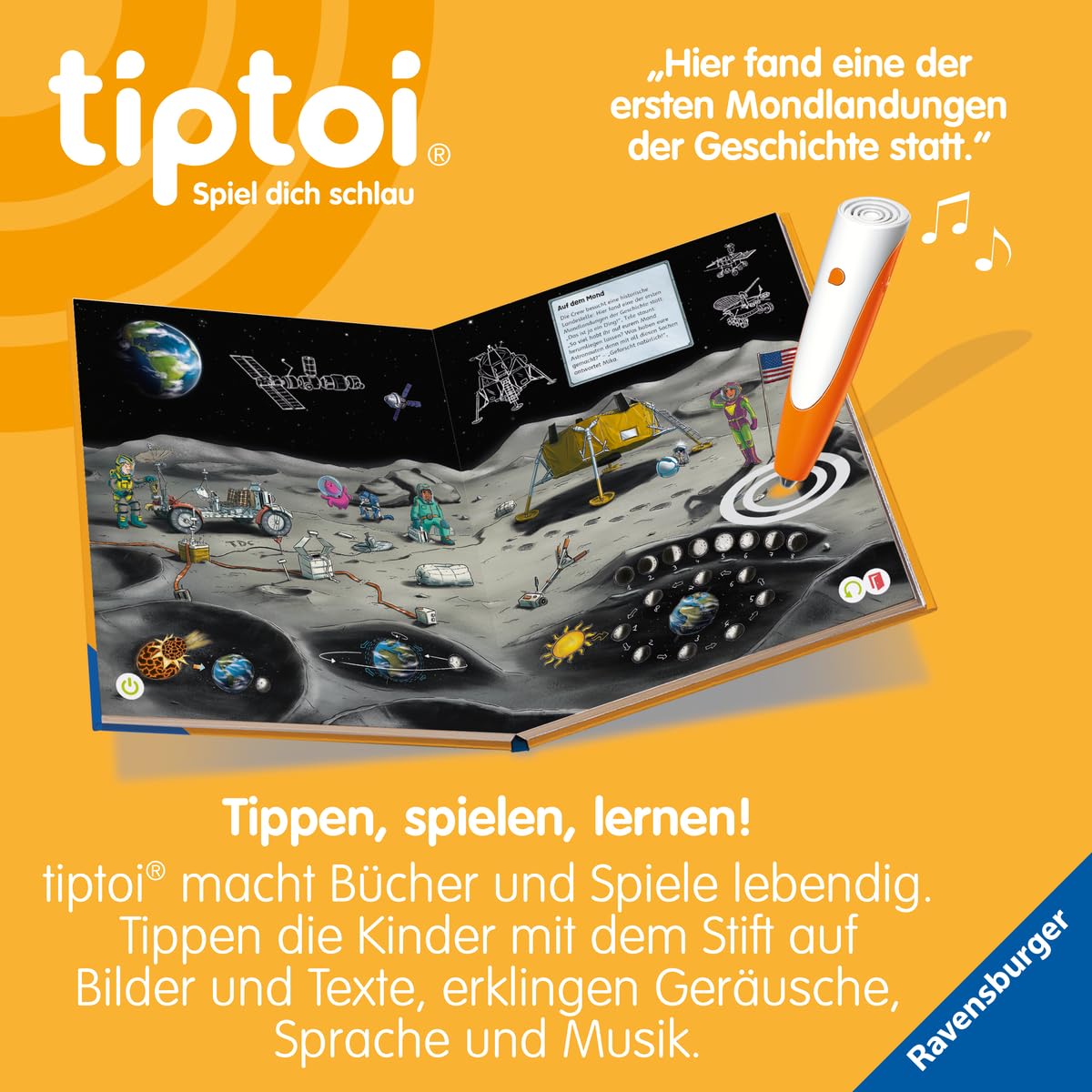 tiptoi® Der Weltraum: Raumfahrt, Sterne und Planeten, Weltall-Buch ab 6 Jahre
