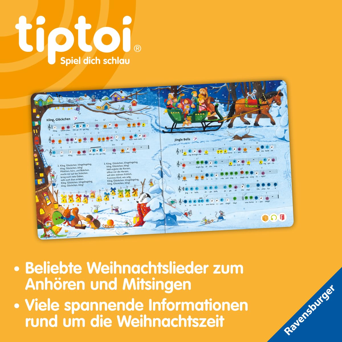 tiptoi® Meine schönsten Weihnachtslieder, Liederbuch ab 3 Jahre für Weihnachten (Liederbücher)