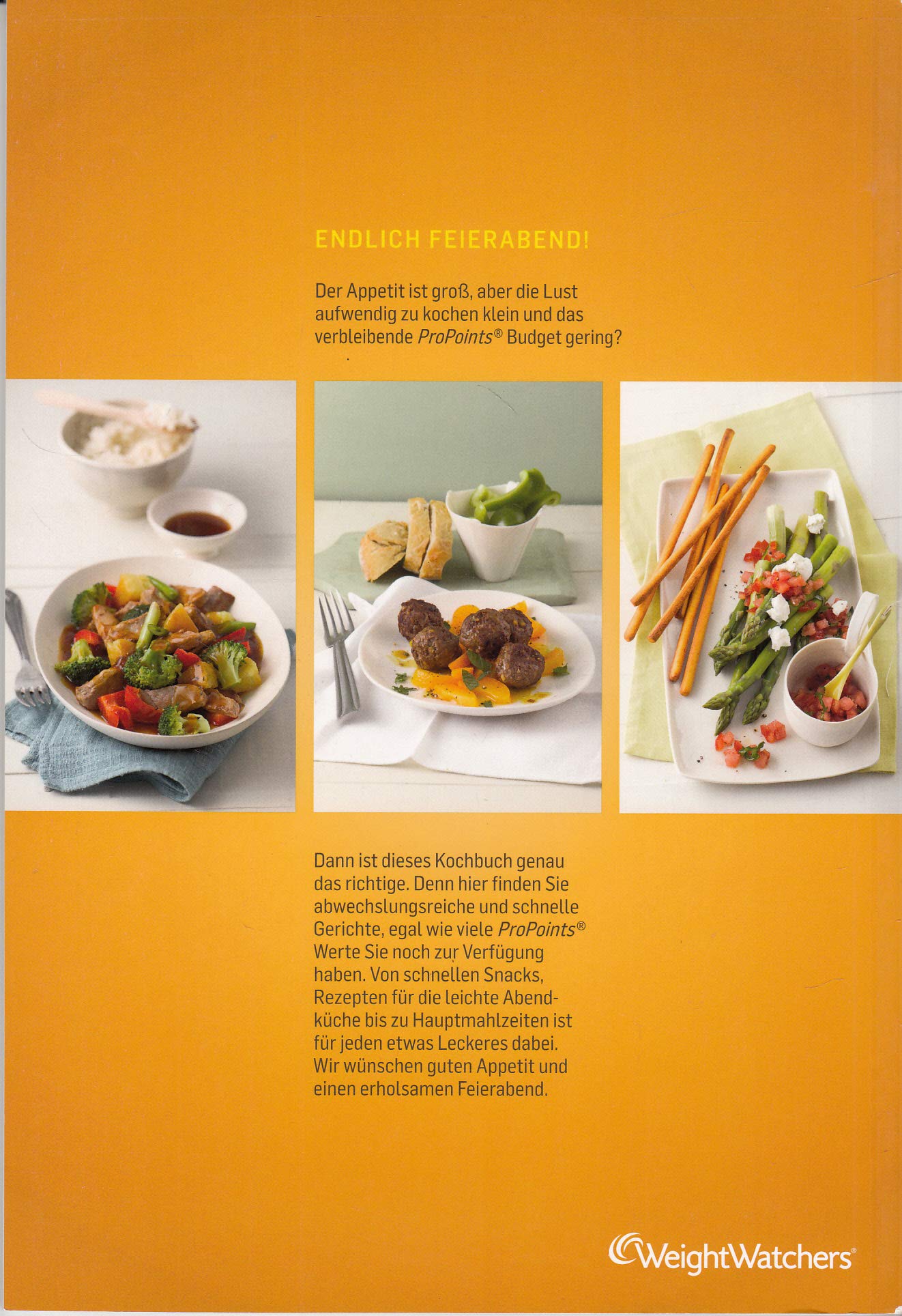 Genuss für den Feierabend (ProPoints™ Plan 2.0) von Weight Watchers *NEU 2012*