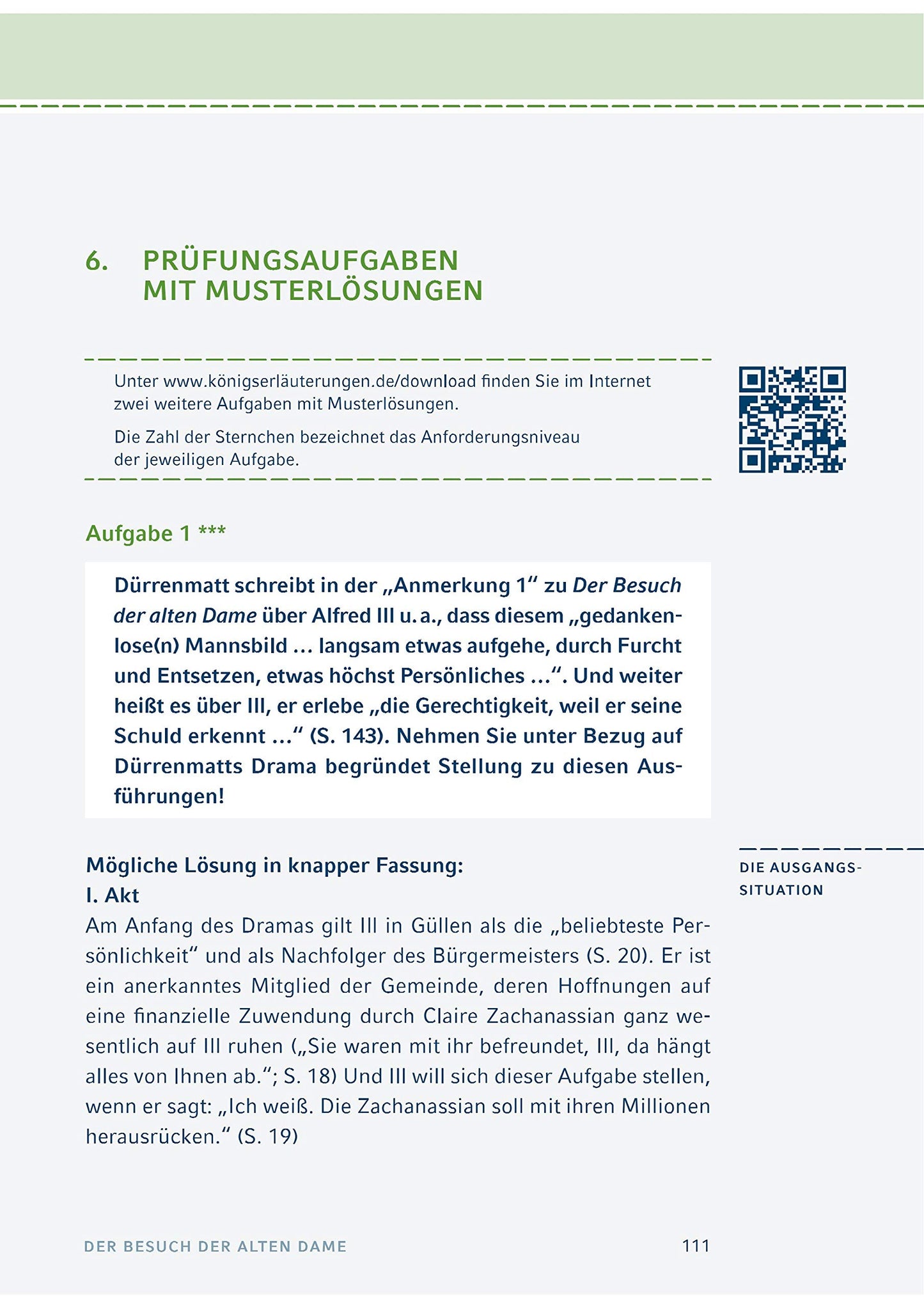 Königs Erläuterungen: Textanalyse und Interpretation zu Dürrenmatt. Der Besuch der alten Dame. Alle erforderlichen Infos für Abitur, Matura, Klausur und Referat plus Musteraufgaben mit Lösungen