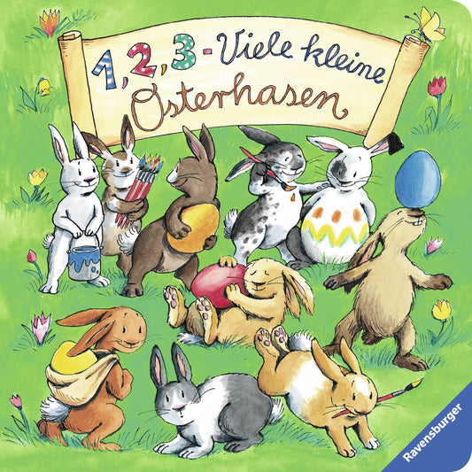1, 2, 3, - Viele kleine Osterhasen