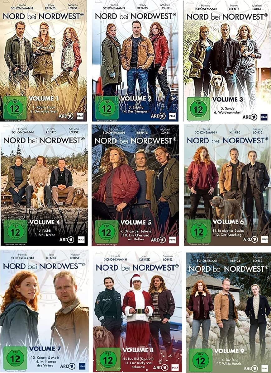 Nord bei Nordwest - Volume 1 + 2 + 3 + 4 + 5 + 6 + 7 + 8 + 9 (Spielfilmfolgen 1-17) im Set - Deutsche Originalware [9 DVDs]