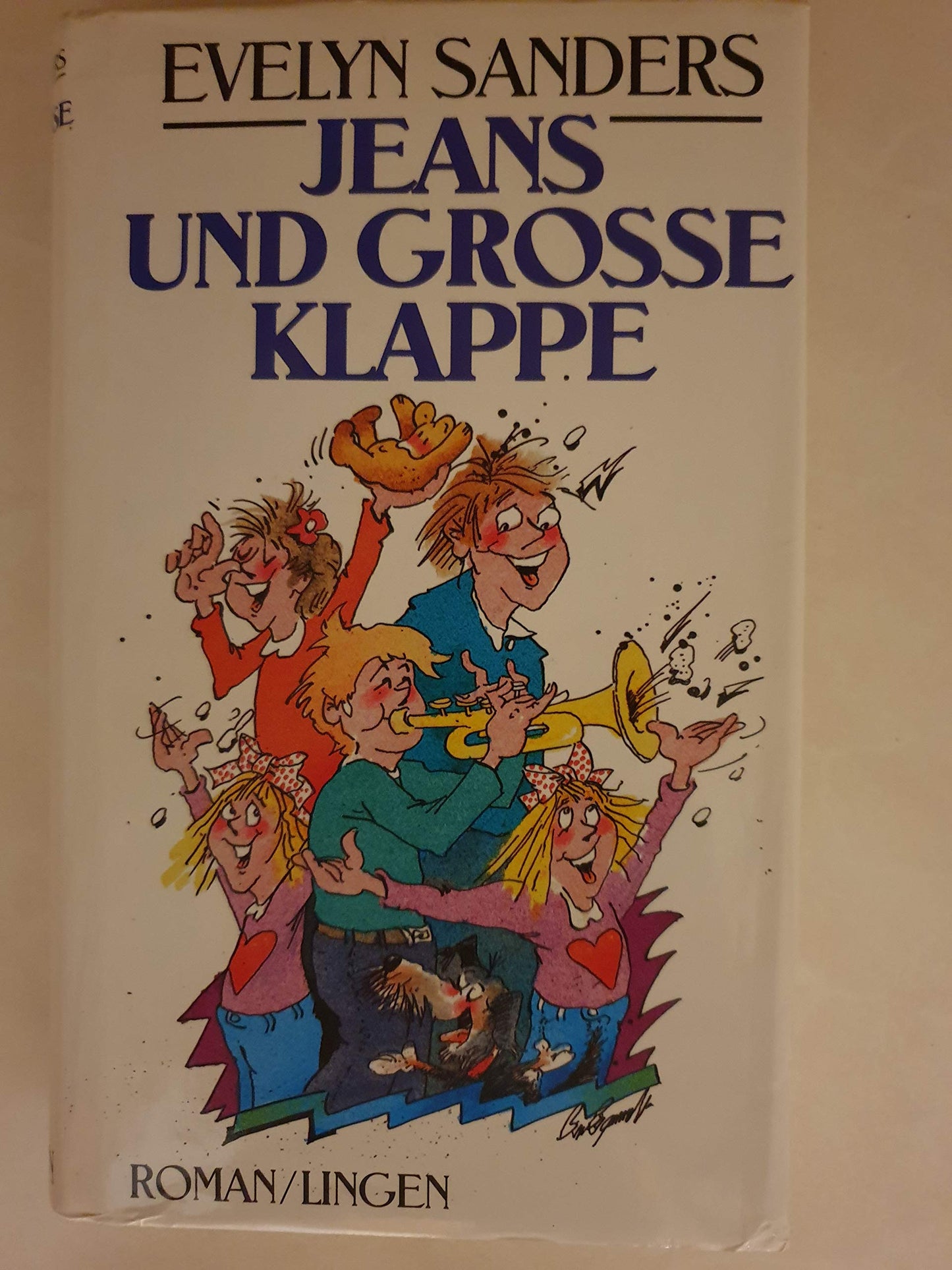 Jeans und große Klappe "Schmunzel Bibliothek"