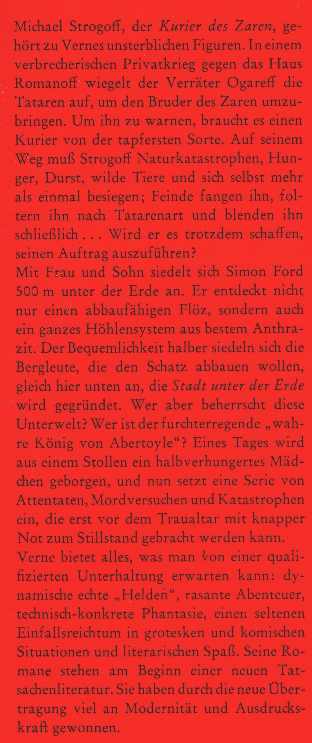 Der Kurier des Zaren / Die Stadt unter der Erde. (2 Romane in einem Band)