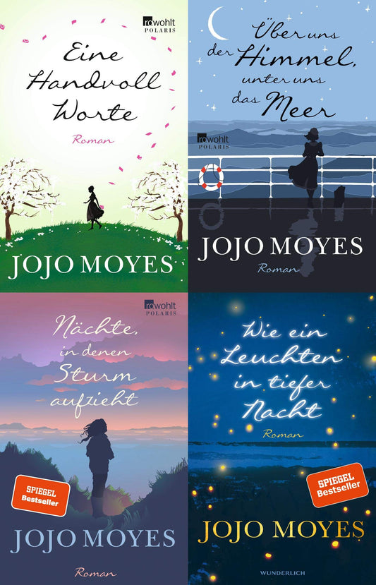 Jojo Moyes 4 Titel im Set + 1 exklusives Postkartenset