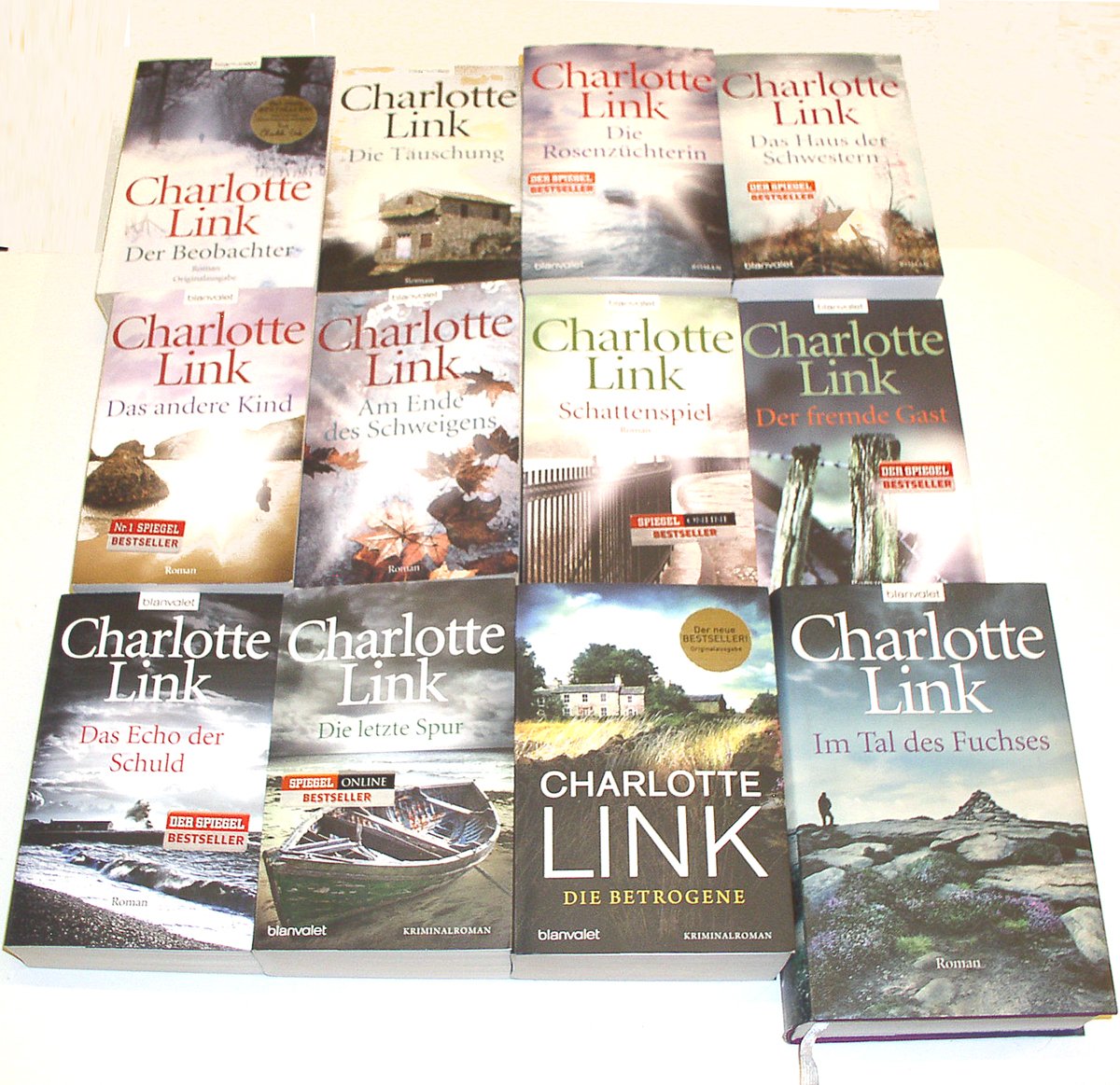 12 x Charlotte Link (Der Beobachter - Die Täuschung - Die Rosenzüchterin - Das Haus der Schwestern - Das andere Kind - Am Ende des Schweigens - Schattenspiel - Der fremde Gast - Das Echo der.., usw)