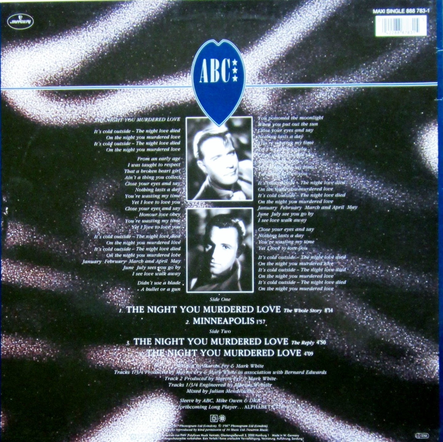 The Night You Murdered Love / Minneapolis [Vinyl Maxi-Single]