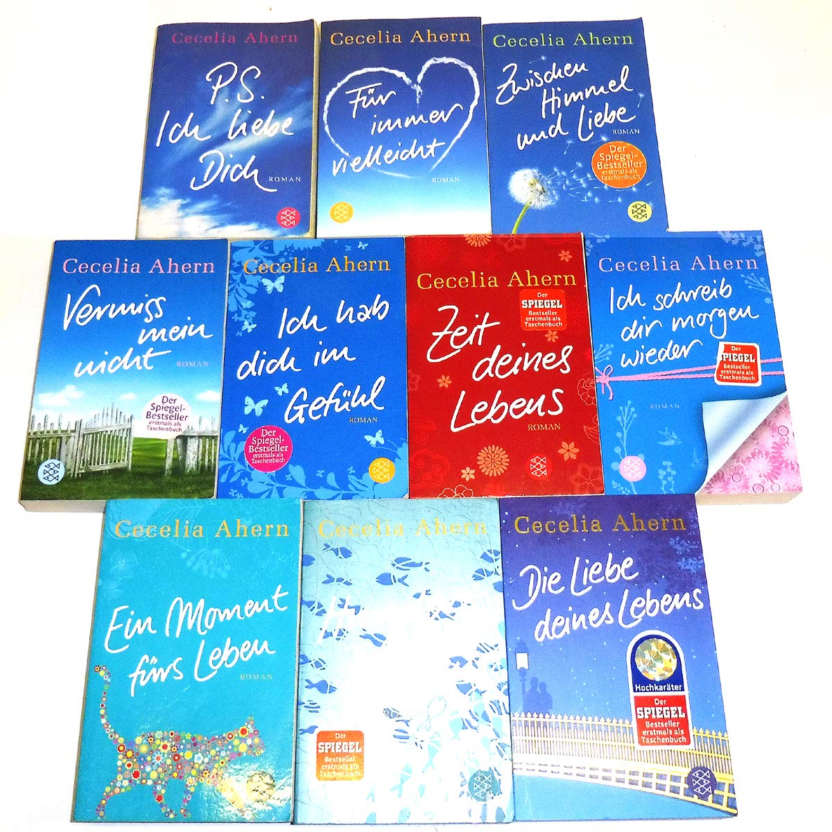 10 x Cecelia Ahern (P.S. Ich liebe Dich - Für immer vielleicht - Zwischen Himmel und Liebe - Vermiss mein nicht - Ich hab dich im Gefühl - Zeit deines Lebens - usw...)