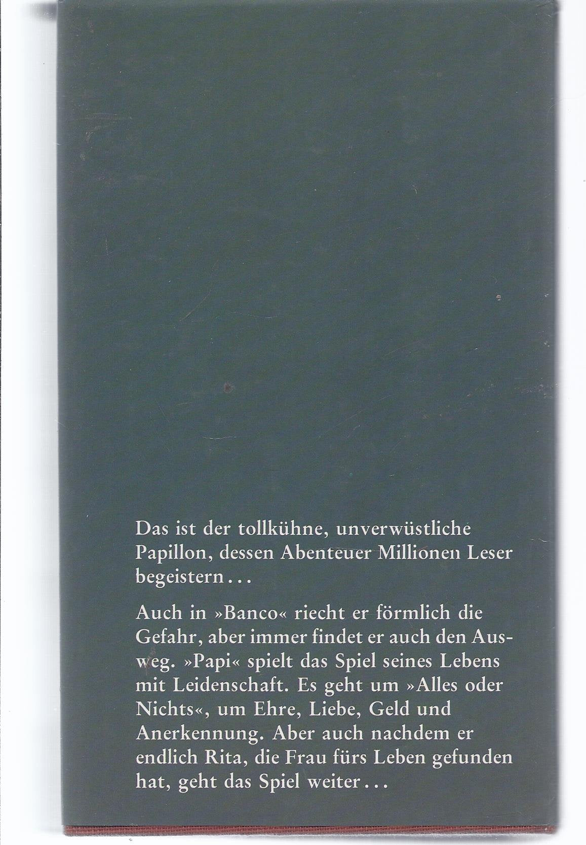 Banco - Die Weiteren Abenteuer Des Papillon - Roman