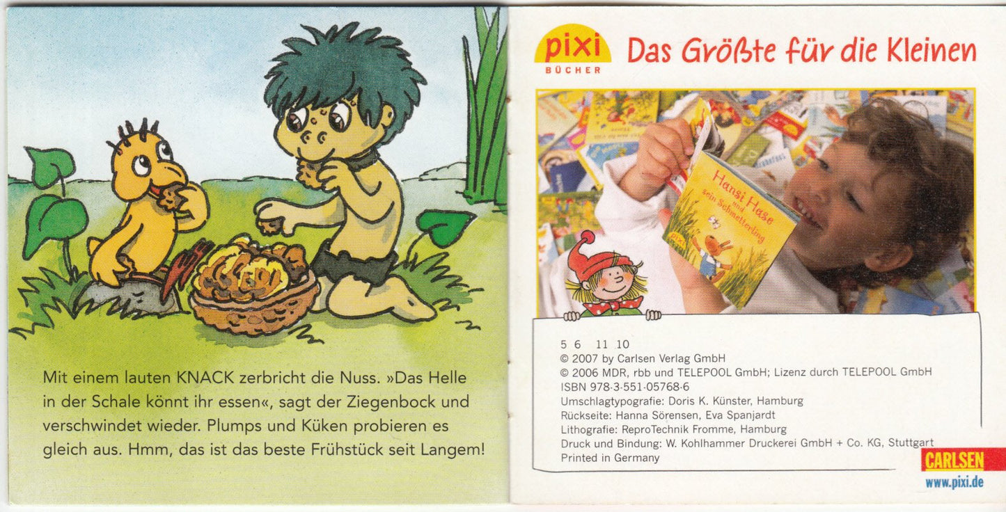 Plumps und Küken finden eine Nuss - Pixi-Buch 1511 aus Serie 168