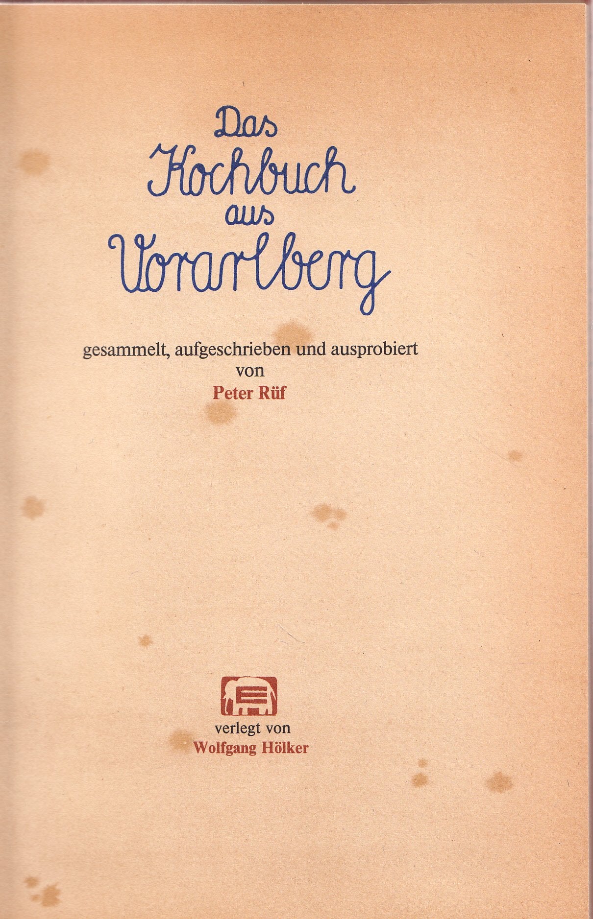Das Kochbuch aus Vorarlberg