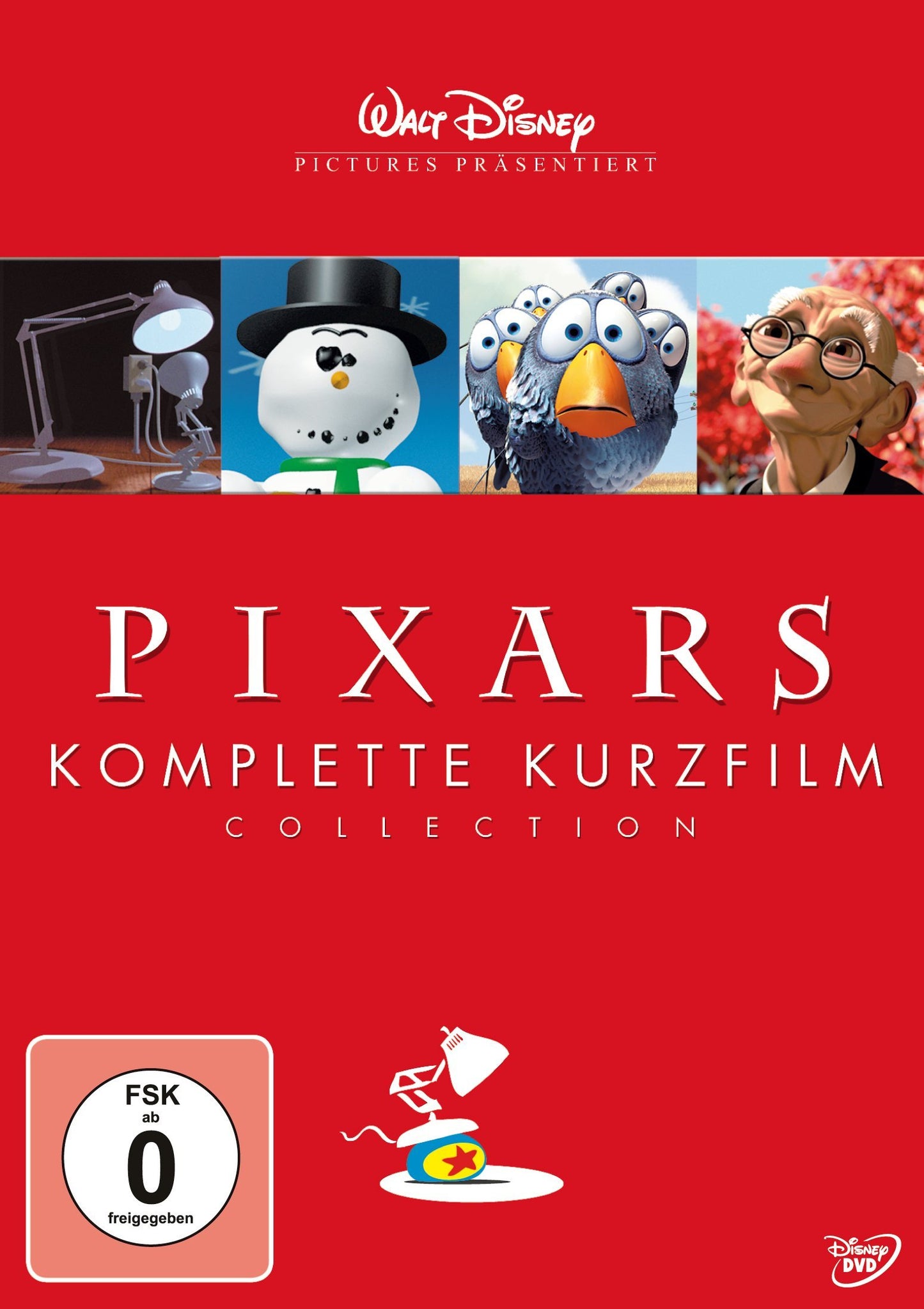 Pixars komplette Kurzfilm Collection, 1 DVD,1 DVD-Video: Walt Disney Pictures präsentiert. Die Abenteuer von André und Wally B.; Die kleine Lampe; ... Die Ein-Mann-Band; Hook und d.... USA.USA