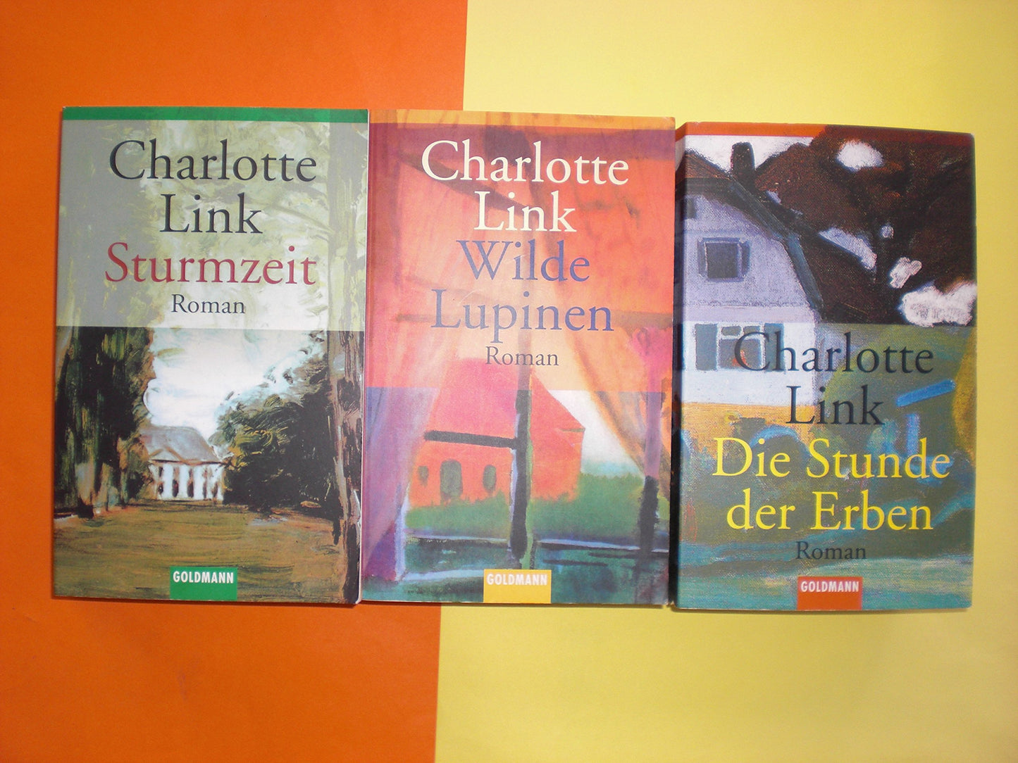 Triologie Charlotte Link . 1. Wilde Lupinen , 2. Sturmzeit , 3. Die Stunde der Erben