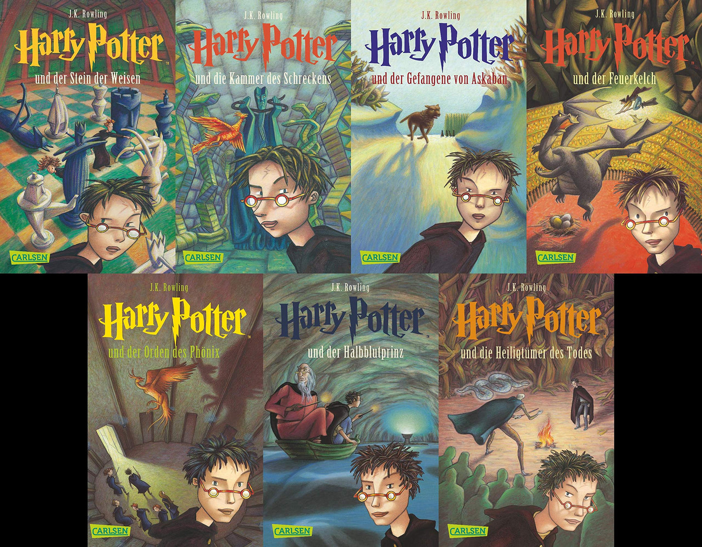 Carlsen Harry Potter – Stein der Weisen / Kammer des Schreckens / Gefangener von Askaban / Feuerkelch / Orden des Phönix / Halbblutprinz / Heiligtümer des Todes als Taschenbuch