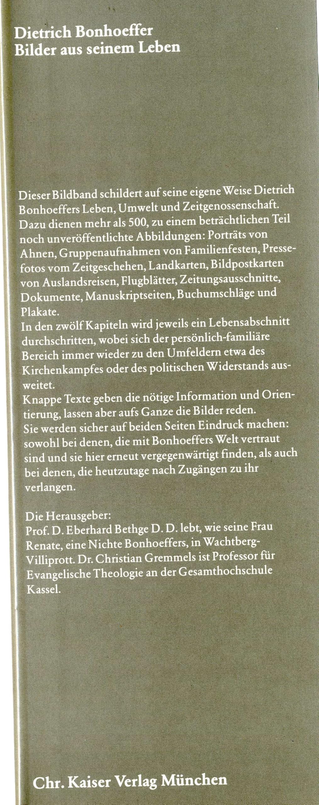 Dietrich Bonhoeffer. Bilder aus seinem Leben