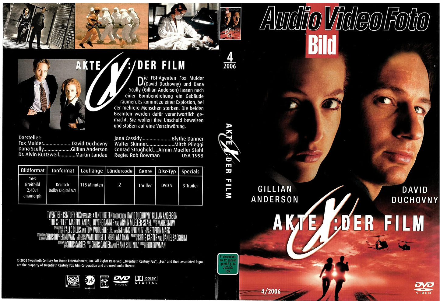 Akte X: der Film. Erschienen in AUDIO VIDEO FOTO BILD