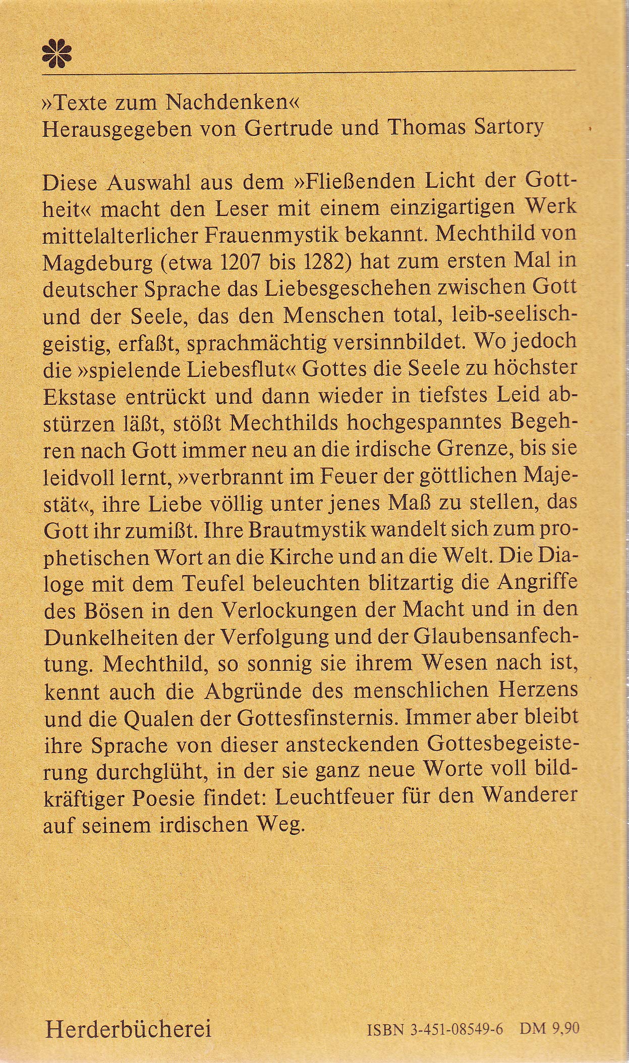 Ich tanze, wenn du mich führst. Ein Höhepunkt deutscher Mystik. ( Texte zum Nachdenken).
