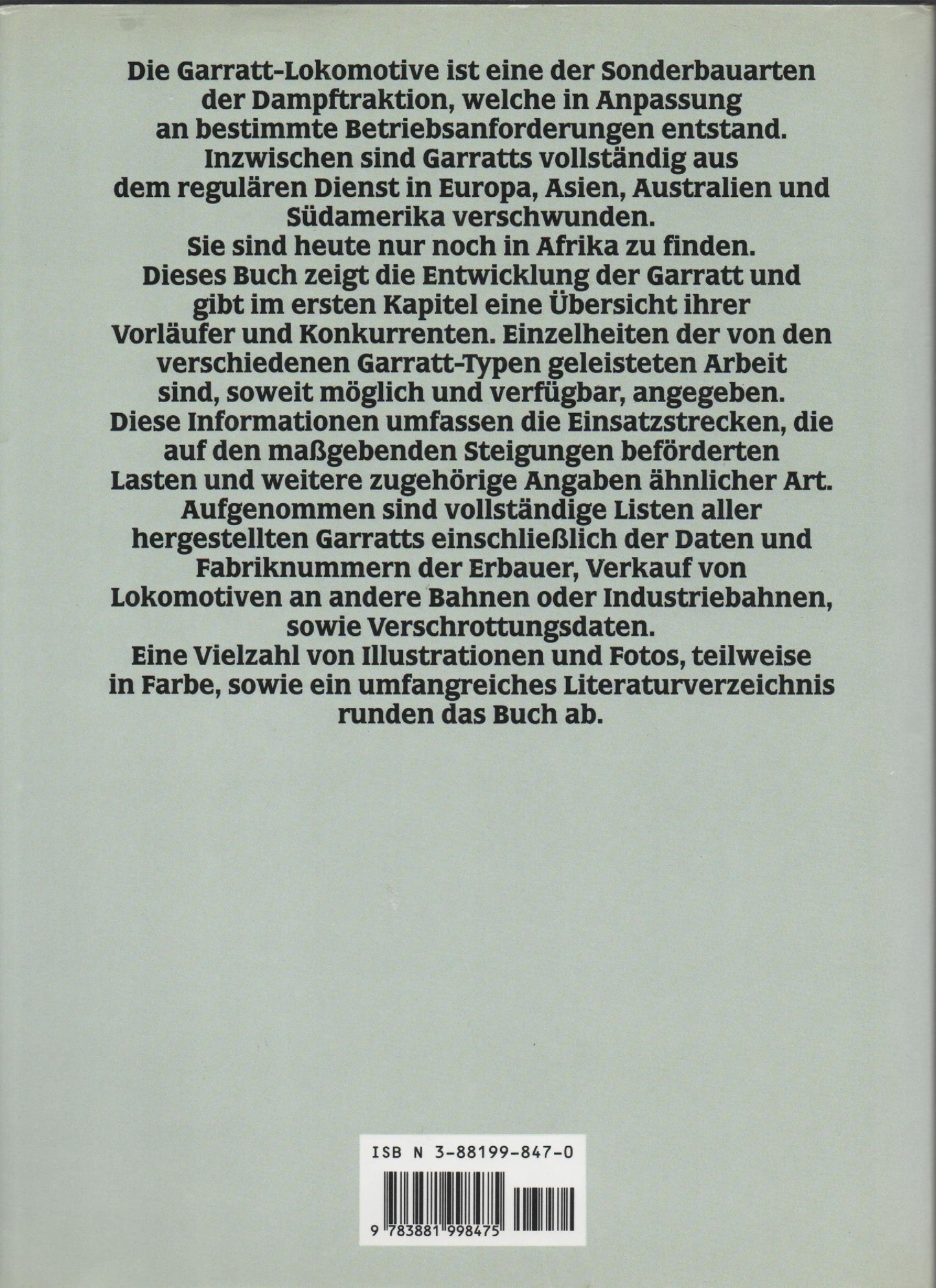GARRATT Lokomotiven der Welt