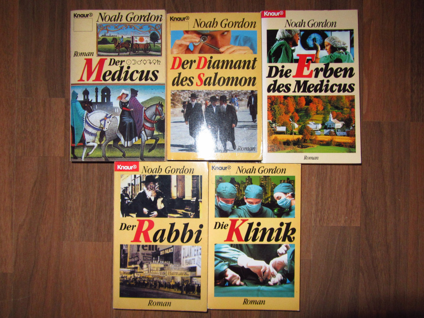 Paket Noah Gordon: Der Diamant des Salomon. Die Erben des Medicus. Der Rabbi. Der Medicus. Die Klinik.