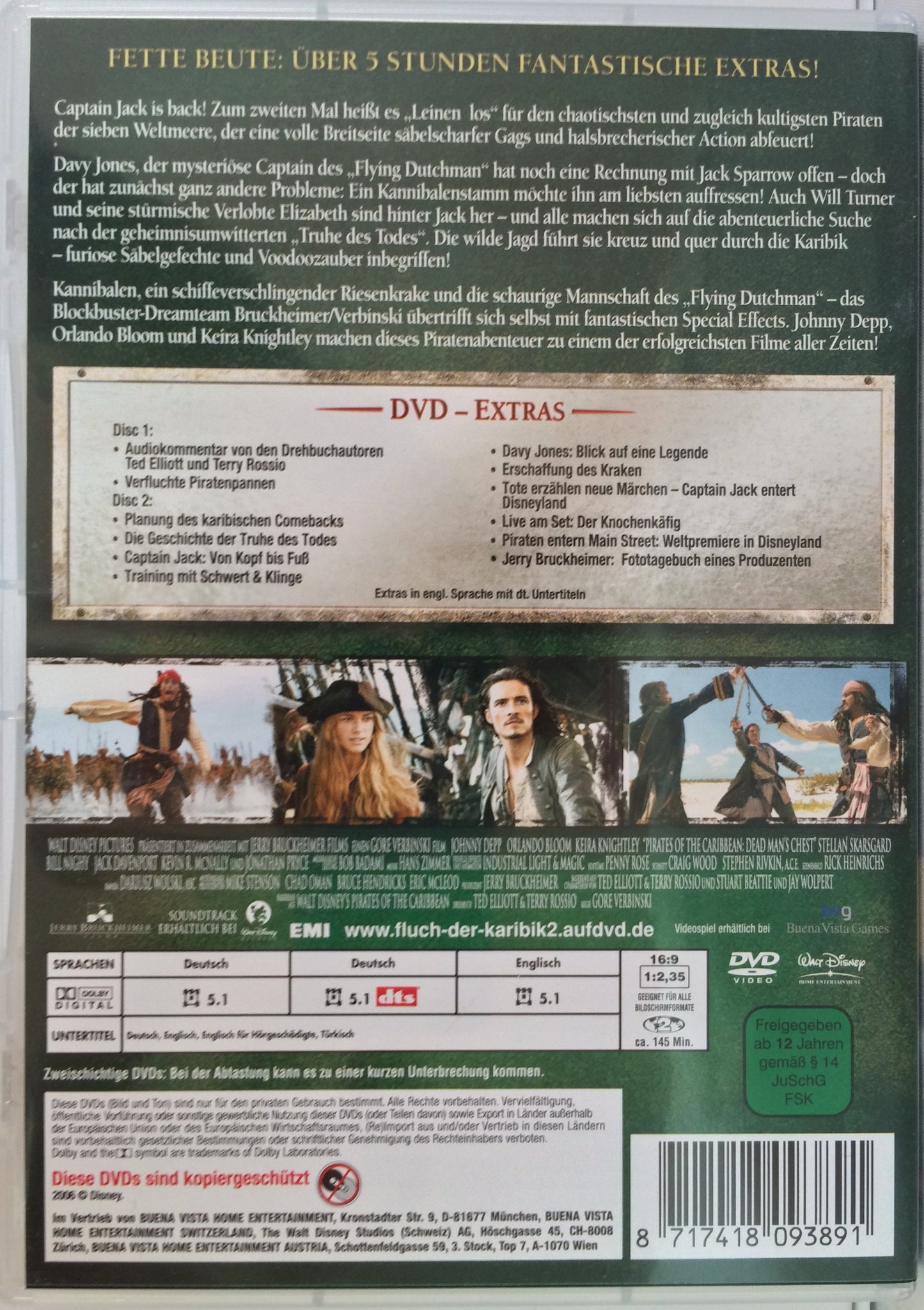 Pirates of the Caribbean - Fluch der Karibik 2 (Special Edition, 2 DVDs)