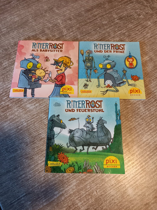 3 Ritter Rost Pixi Hefte 1   als Babysitter  2  und der Prinz   3  und Feierstuhl