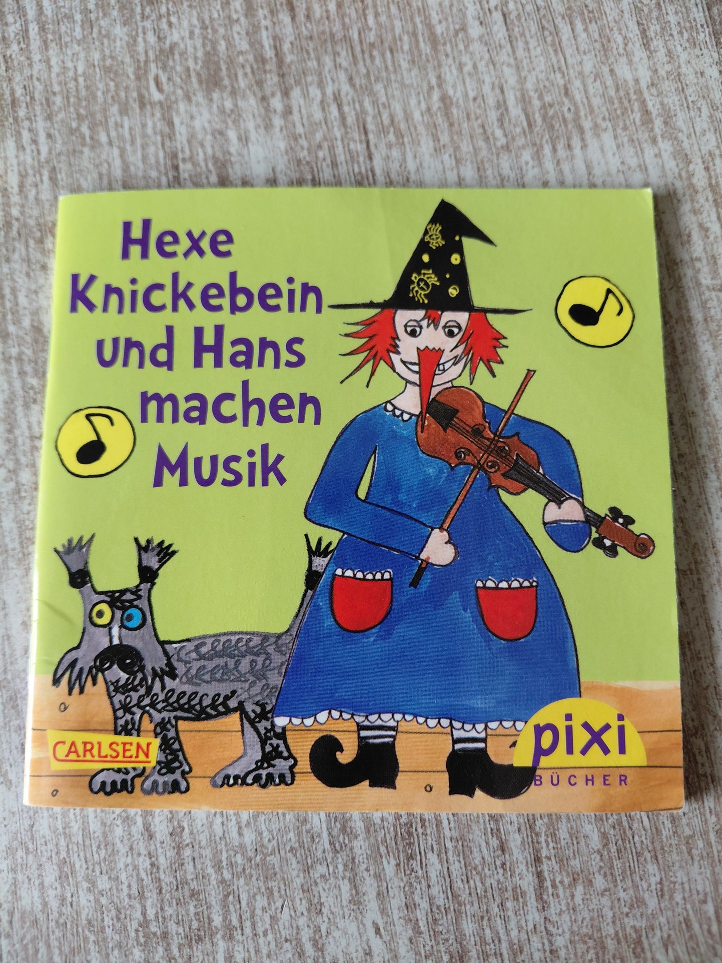 Hexe Knickebein und Hans machen Musik Pixi 1855
