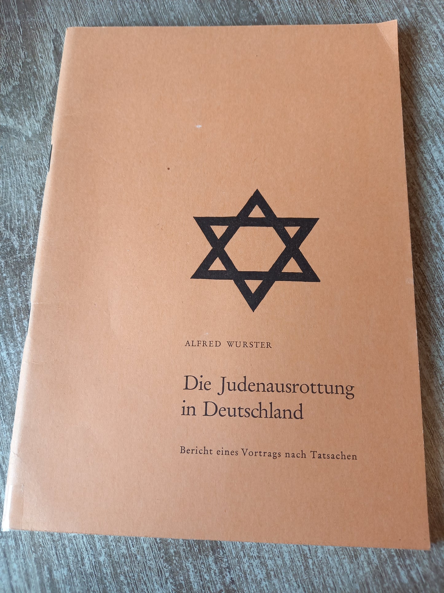 Die Judenausrottung in Deutschland von Wurster