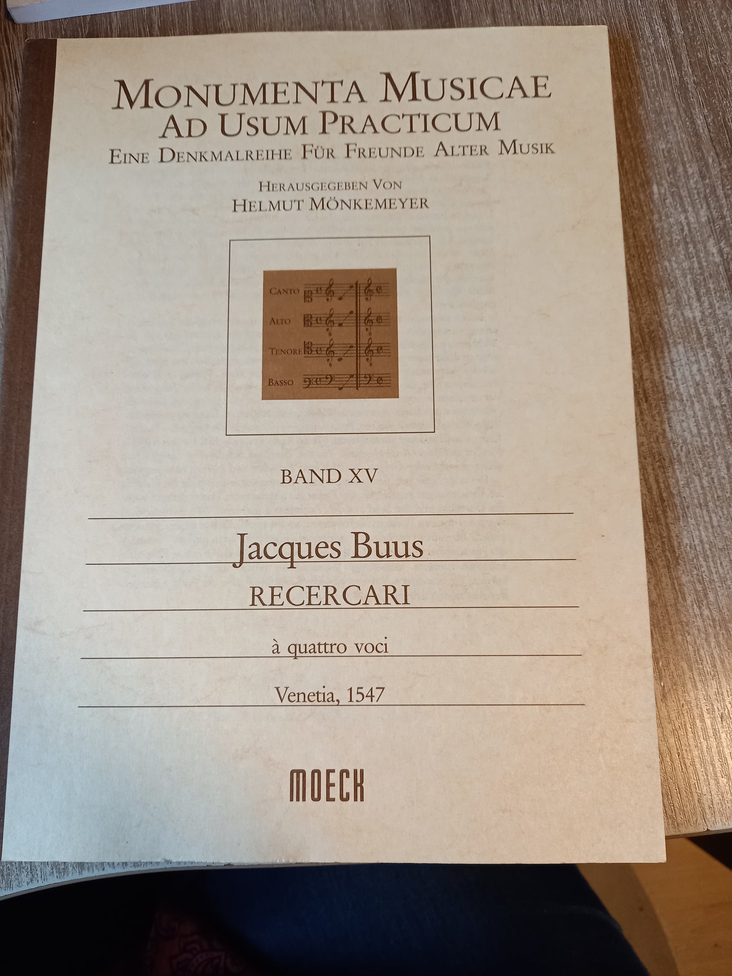Monumenta Musicale Ad Usum Practicum Band XV Jacques Buus Recercari