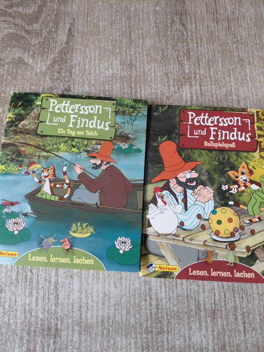 2 Hefte von Pettersson und Findus 1 Ein Tag am Teich 2 Ballspielspass