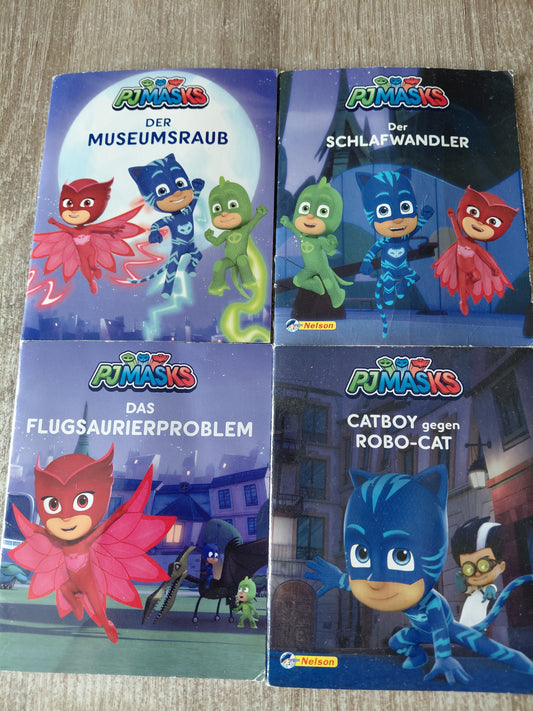 4 Hefte von PJMASKS 1 Der Museumsraub 2 Der Schlafwandler 3 Das Flugsaurierproblem 4 Catboy gegen Robo-Cat