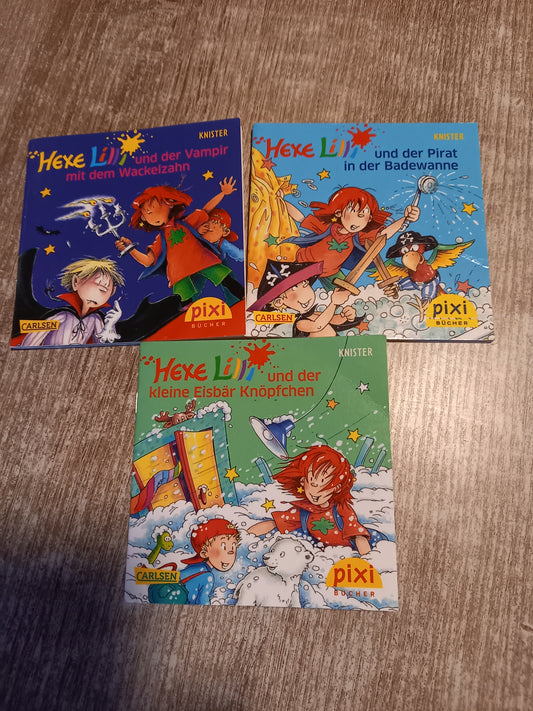 3 Pixi Hefte von Hexe Lili 1 und der Vampir mit dem Wackelzahn 2 und der Pirat in der Badewanne  3 und der kleine Eisbär Knöpfchen
