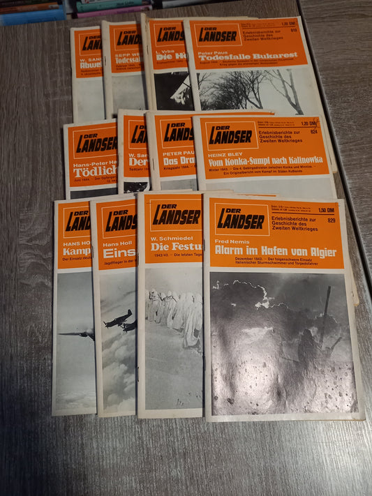 12 Landser Hefte der orangenen Reihe