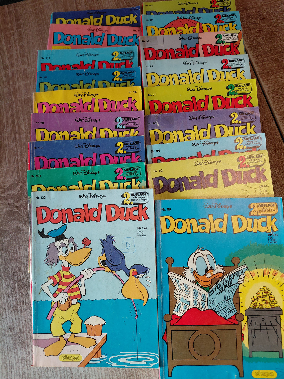 Konvult 18 Taschenbücher von Donald Duck