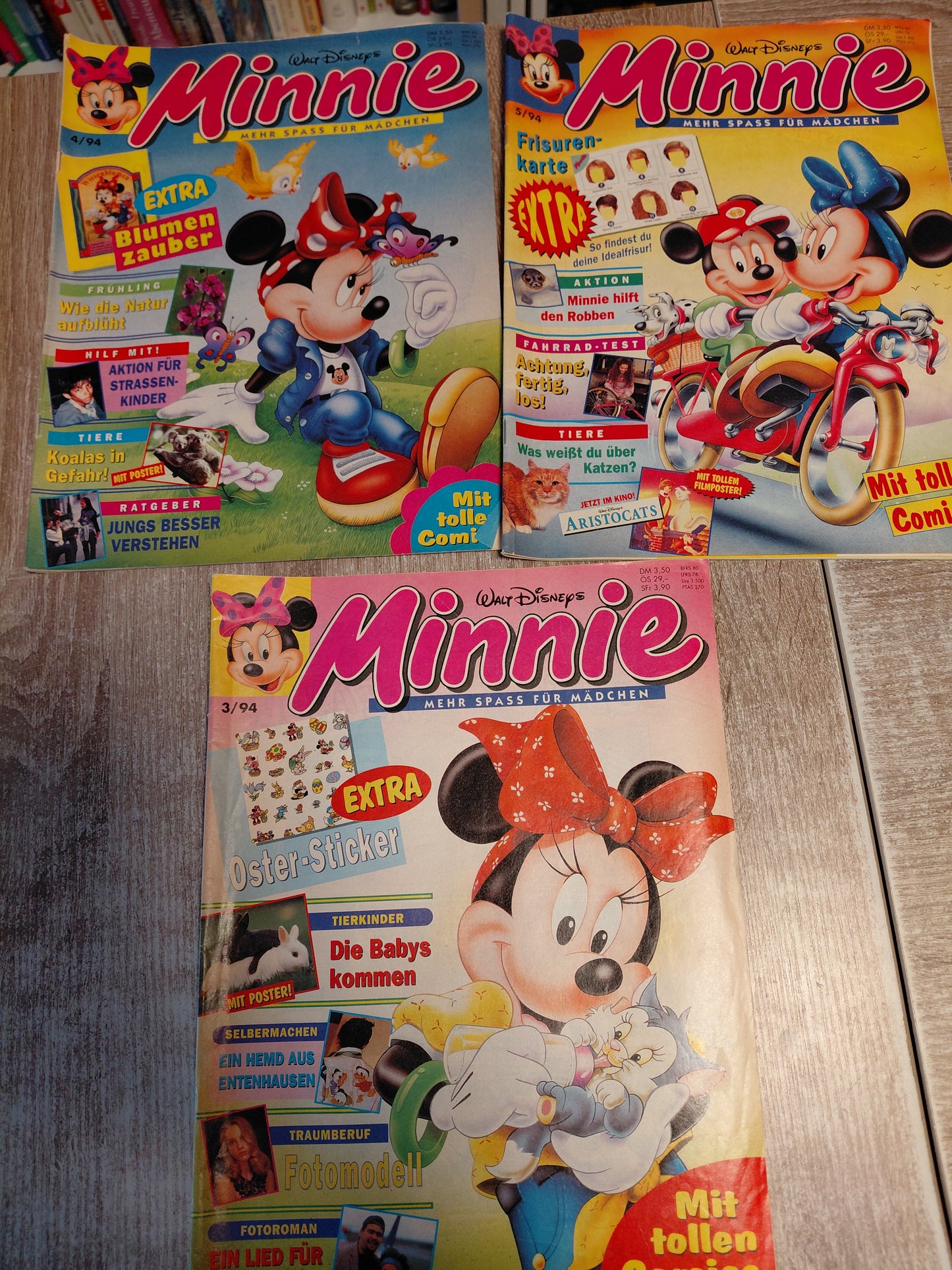 3 Hefte von Minnie von 1994