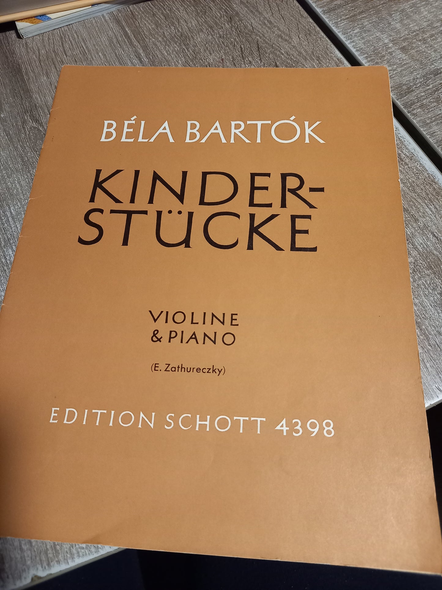 Bela Bartok Kinderstücke Violine und Piano 4398