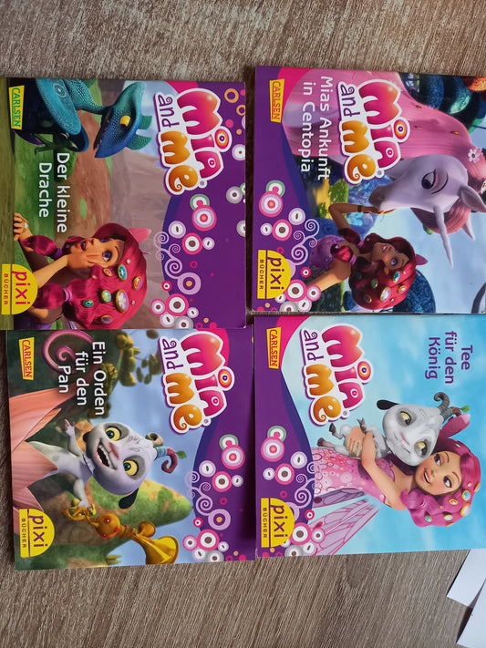 4 Pixi Hefte von Mia and me  1 Mias Ankunft in Centopia  2  Der kleine Drache   3Ein Orden für den Pan   4 Tee für den König