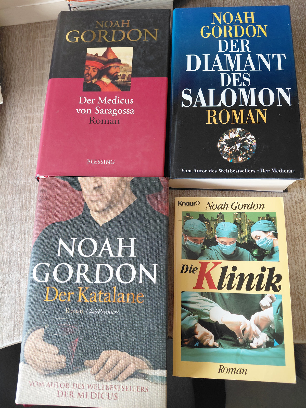 Paket Noah Gordon 1) Der Katalane 2) Die Klinik 3) Der medicus von Sarragossa 4) Der Diamant des Salomon