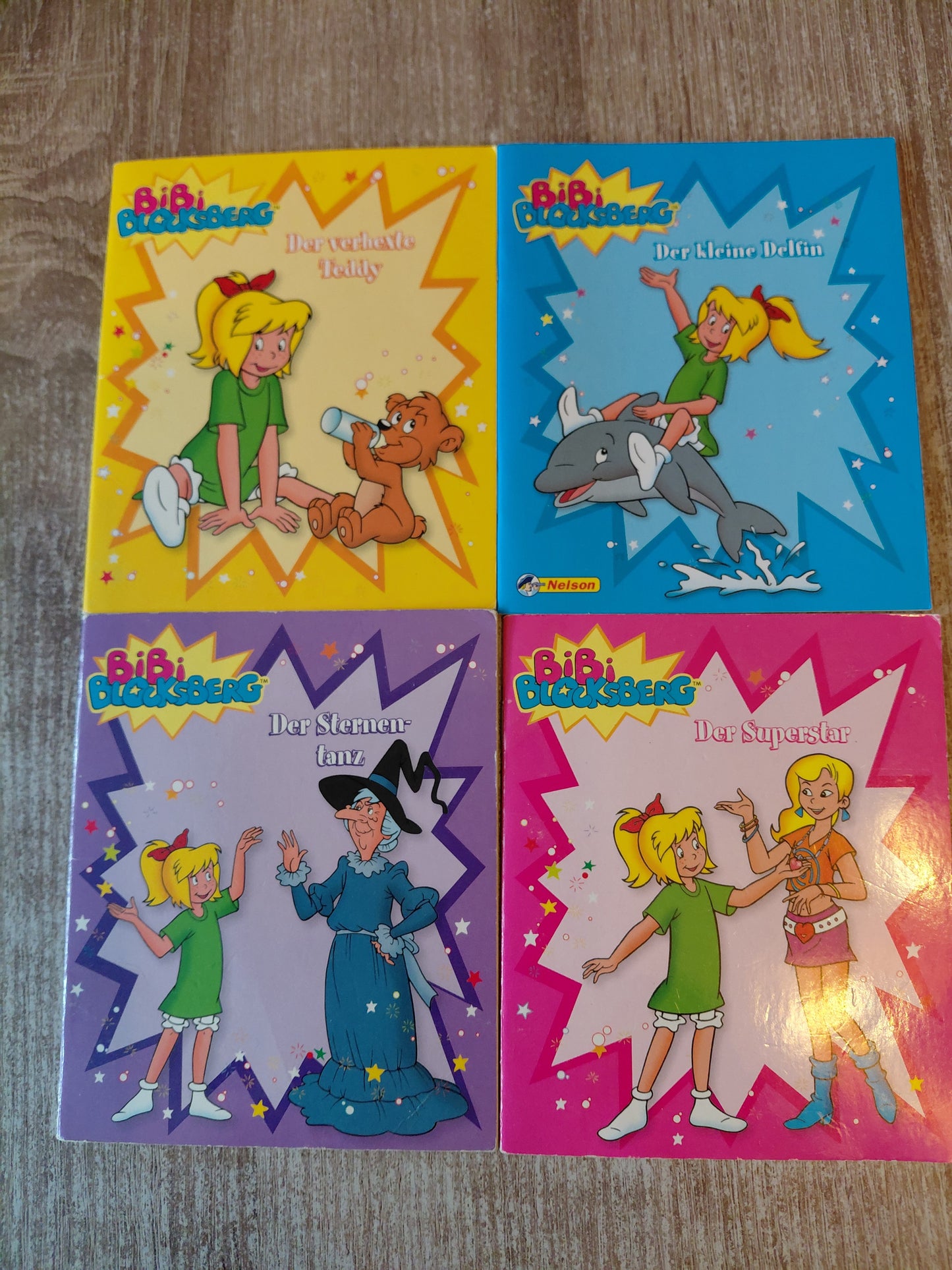 Bibi Blocksberg 4 Hefte 1 Das verhexte Teddy 2 Der kleine Delfin 3 Der Superstar  4 Der Sternentanz