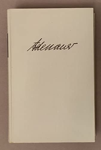 Konrad Adenauer Erinnerungen 1945-1953.