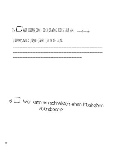 Die Bucket List für Großeltern: 250 Dinge, die man mit seinen Enkelkindern erlebt haben muss (AAZPU25)