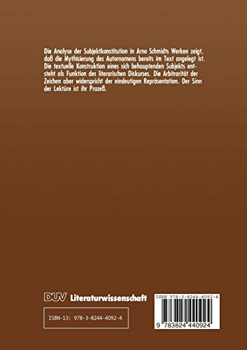 Text-Welten: Subjektivität und Erzählhaltung im Werk Arno Schmidts