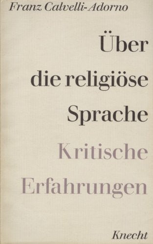 Über die religiöse Sprache