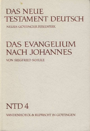 Schulz, Siegfried: Das Evangelium nach Johannes. 12. Aufl. Vandenhoeck & R., 1972. Gr.-8°. 2 Bll., 262 (1)S. kart.