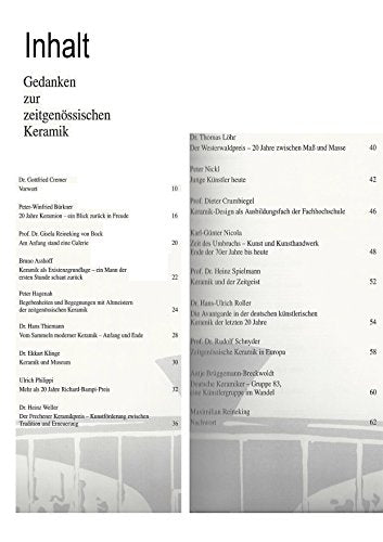 Deutsche keramische Kunst der Gegenwart : 20 Jahre Keramion ; 1971 - 1991.