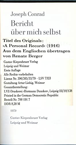 Bericht über mich selbst