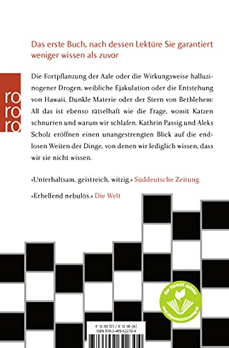 Lexikon des Unwissens: Worauf es bisher keine Antwort gibt