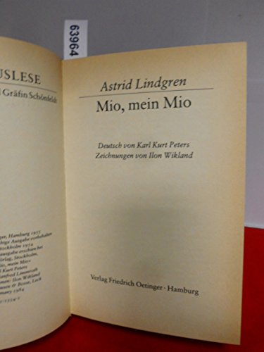 Mio, mein Mio (Oetinger-Auslese)